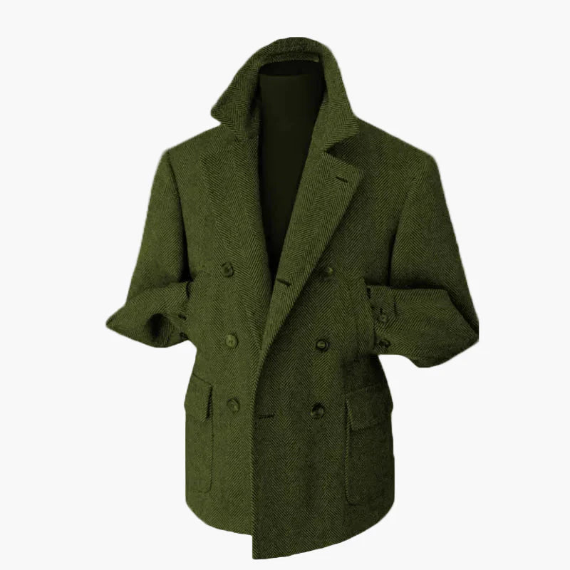 Herren Klassischer Doppelreihiger Blazer im Vintage-Stil – Eleganter Mantel für Business und Freizeit