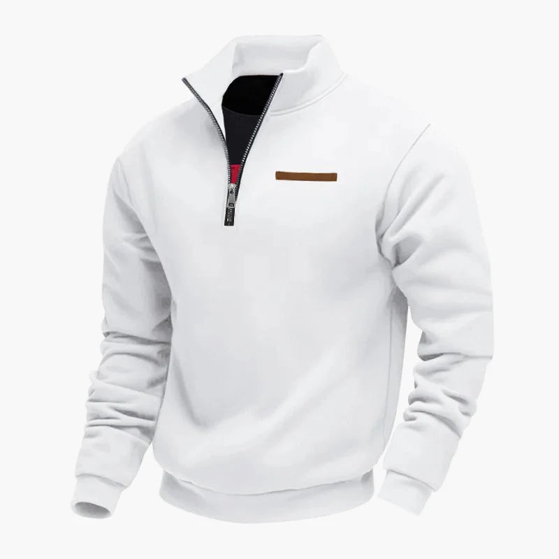Herren Halber Reißverschluss Pullover – Lässiger Reise-Sweater für Alltag & Freizeit