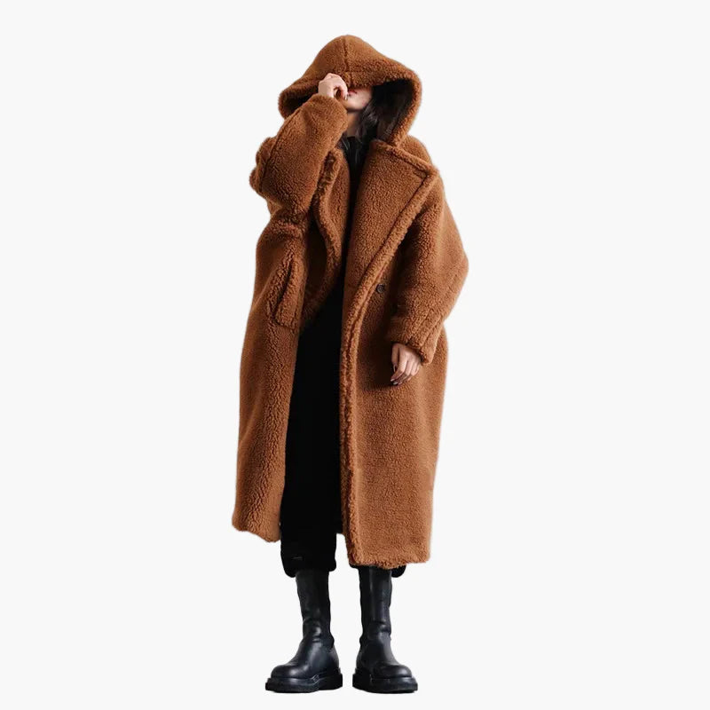 Damen Oversize Kapuzenmantel im Streetstyle für Herbst und Winter