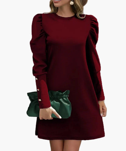 Abito da donna con maniche a sbuffo e look elegante – Perfetto per tutti i giorni e occasioni speciali