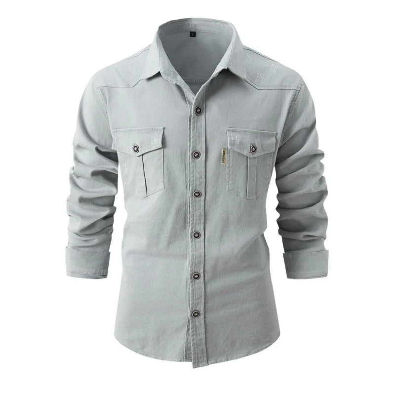 Camicia da uomo a manica lunga casual classica moderna business outdoor