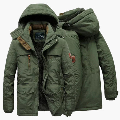 Heren outdoor winterjas met capuchon – Lekkere parka voor koude dagen, winddicht en warm