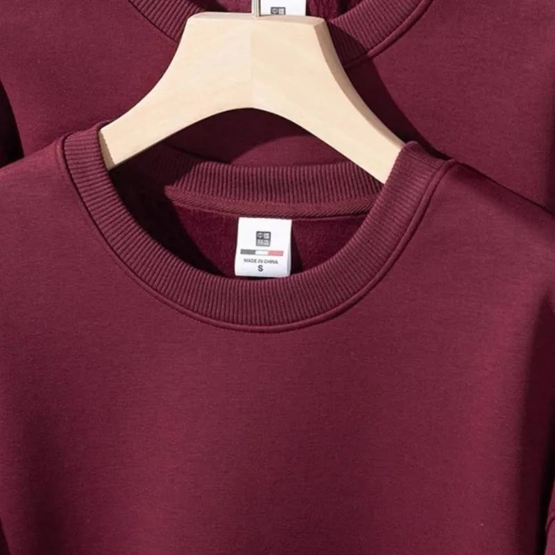 Unisex Rundhals-Sweatshirt mit Rippbündchen und weichem Innenfutter