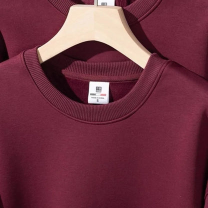 Unisex Rundhals-Sweatshirt mit Rippbündchen und weichem Innenfutter