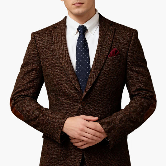 Chaqueta de negocios moderna clásica para hombre – Blazer elegante de un solo botón para oficina y ocasiones especiales