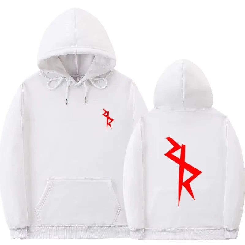 Unisexhoodie med huva och lysande logotyp