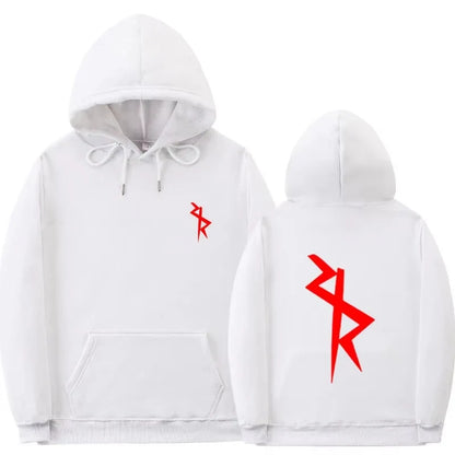 Unisexhoodie med huva och lysande logotyp