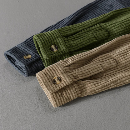 Heren Corduroy Hemd Casual Modern voor Dagelijks Gebruik en Vrije Tijd