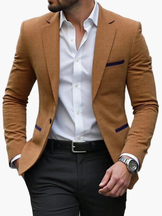 Chaqueta slim fit de negocios para hombre – Blazer elegante para oficina y ocasiones especiales