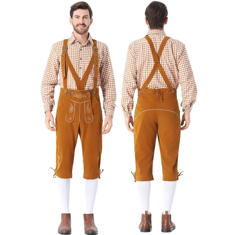 Karneval Oktoberfest Festival Herrenkostüm Pubs Clubwear Barkeeper-Outfit Cosplay Ausgefallenes Partykleid Halloween