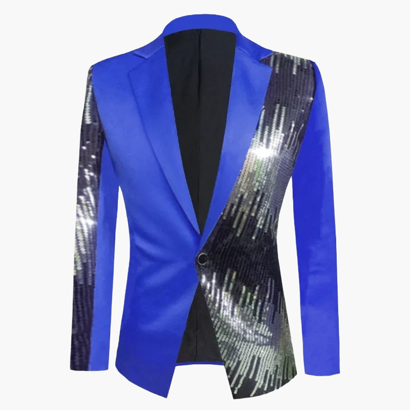 Herren Blazer Sakko Modern Party Club Slim Fit Einreiher – Auffälliger Look für besondere Anlässe
