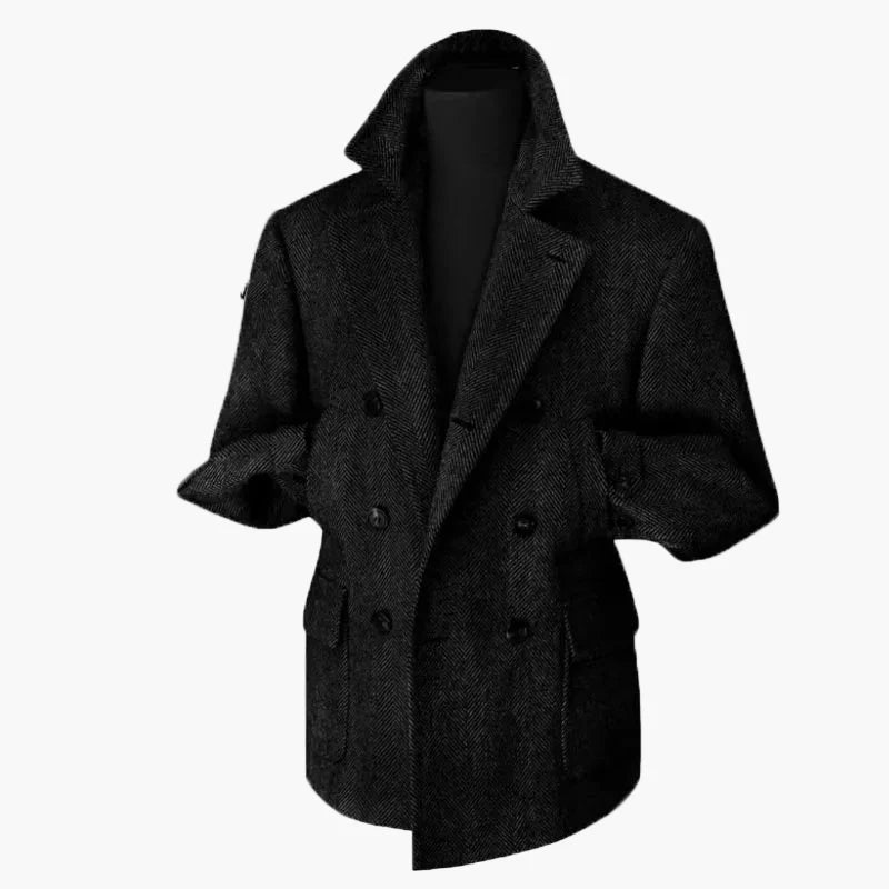 Herren Klassischer Doppelreihiger Blazer im Vintage-Stil – Eleganter Mantel für Business und Freizeit