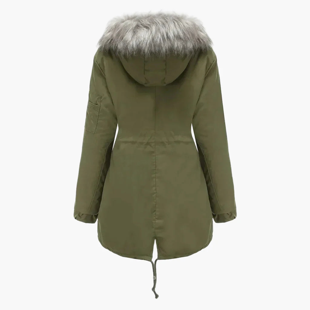 Dames winterparka met capuchon en nepbont – Modieuze jas voor koude dagen