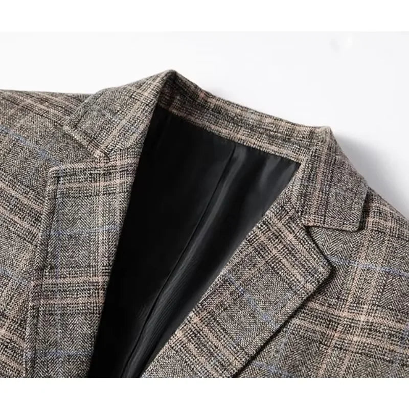 Herre Business Casual Ternet Blazer – Moderne stil til kontor og fritid