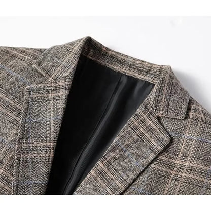 Herre Business Casual Ternet Blazer – Moderne stil til kontor og fritid