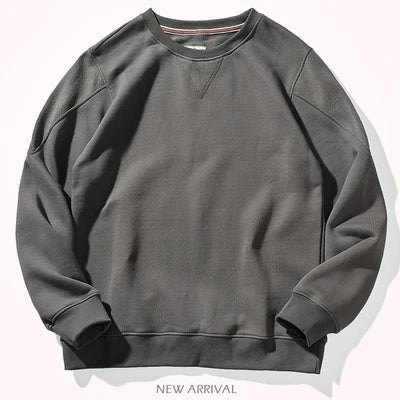 Unisex Langarm Sweatshirt Rundhals Baumwoll-Mix