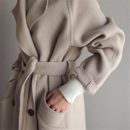 Cappotto lungo elegante da donna – Classico cappotto invernale per outfit raffinati