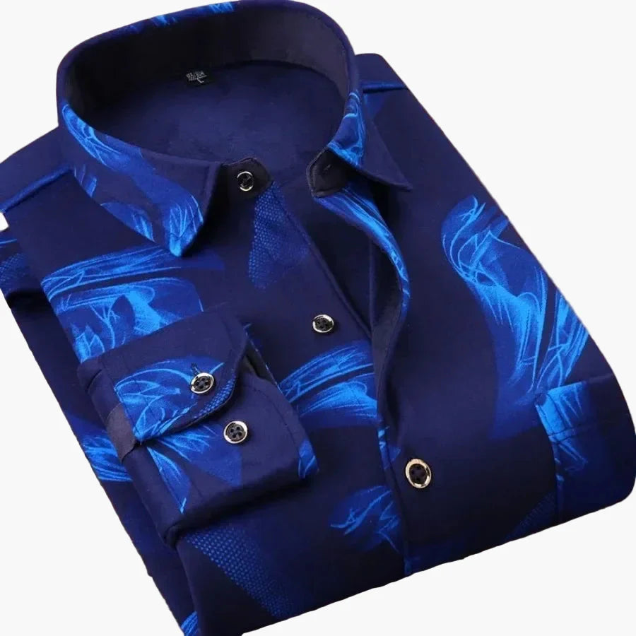 Camicia da uomo casual a quadri, camicia moderna a maniche lunghe per quotidiano e ufficio