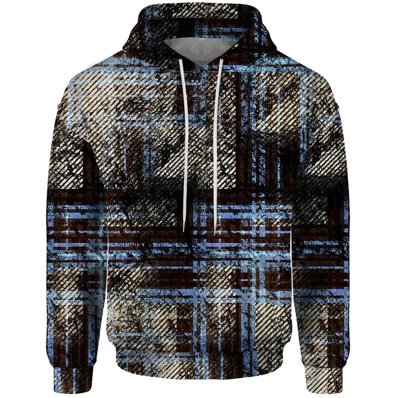 Sudadera con capucha y estampado de patchwork - Jersey estampado