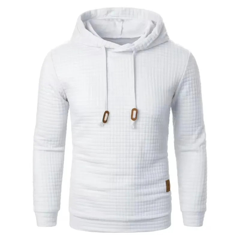 Herren Kapuzenpullover Strick-Optik Strukturmuster