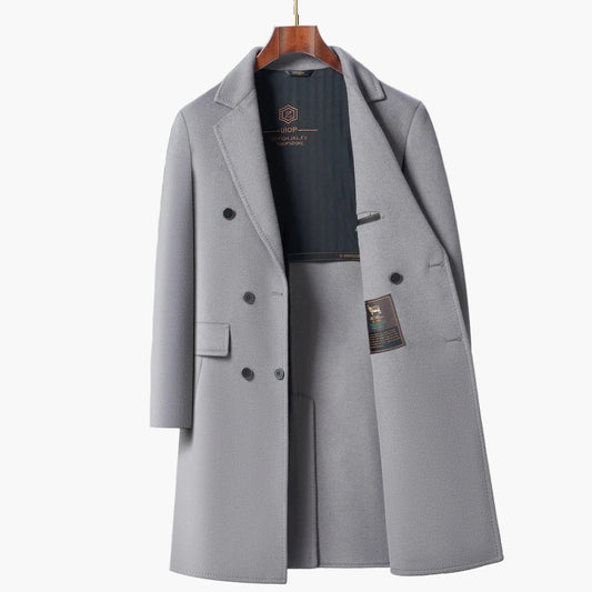 Abrigo clásico de doble botonadura para hombre business – Abrigo de invierno con estilo para oficina y día a día