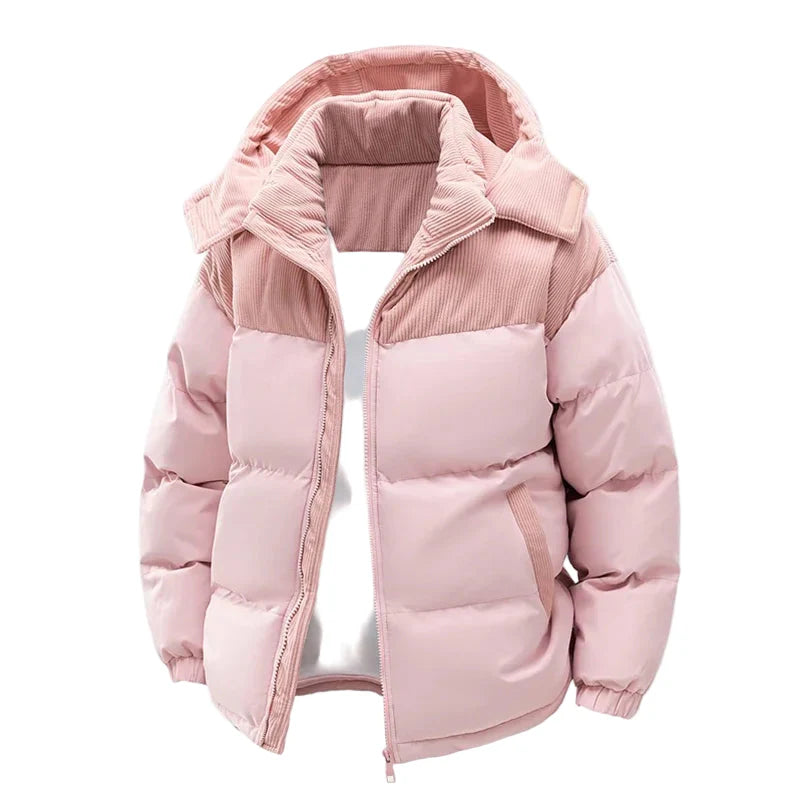 Chaqueta de invierno acolchada para hombre con capucha – Estilo urbano outdoor para días fríos