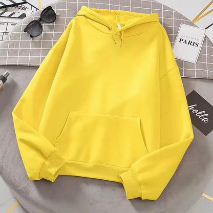 Sweat à capuche basique unisexe avec poche kangourou, coloris unis