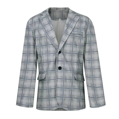 Veste à carreaux slim fit business moderne pour homme – Veste élégante pour le bureau et les occasions spéciales