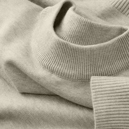 Unisex Strickpullover Rundhalsausschnitt Feinstrick Grau