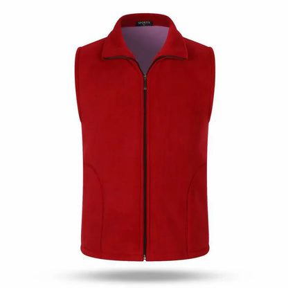 Fleece Weste mit Reißverschluss Stehkragen Damen oder Herren Unisex