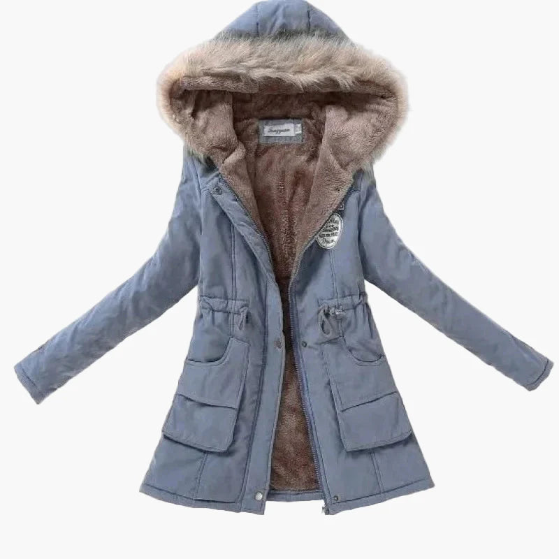 Parka invernale da donna con cappuccio – Stile coreano alla moda, caldo e foderato, uso quotidiano e tempo libero