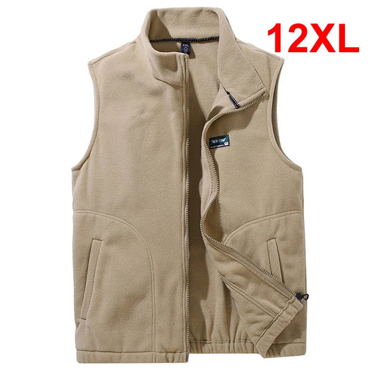 Chaleco de forro polar unisex con cremallera y cuello alto
