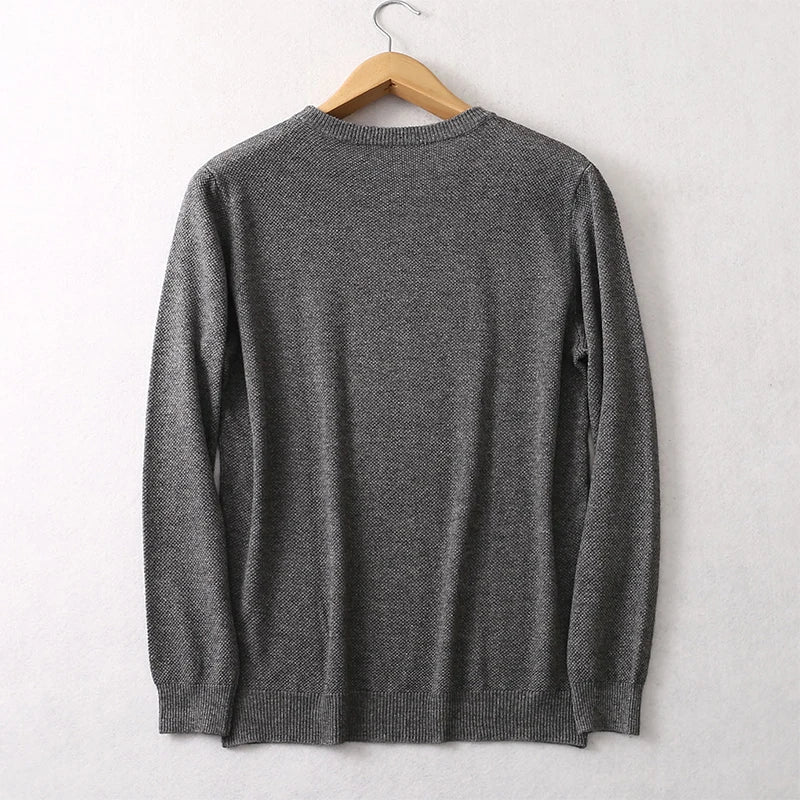 Unisex Langarm Pullover Rundhalsausschnitt Feinstrick