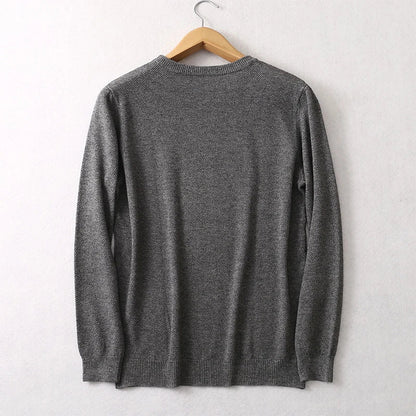 Unisex Langarm Pullover Rundhalsausschnitt Feinstrick