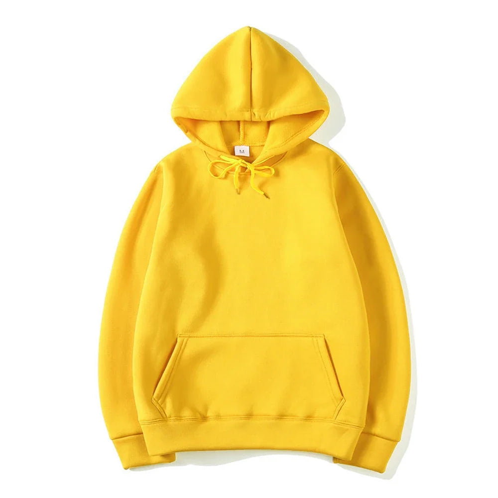 Unisex basic-hettegenser med kengurulomme og snøring