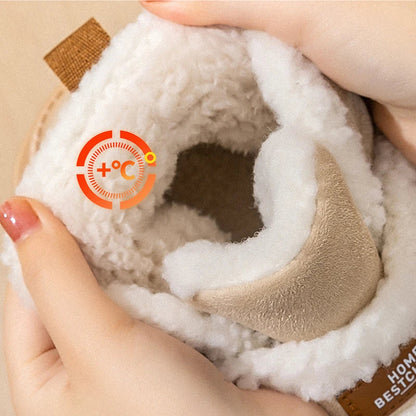 Pantofole invernali da donna con design in peluche caldo, comode pantofole antiscivolo per casa