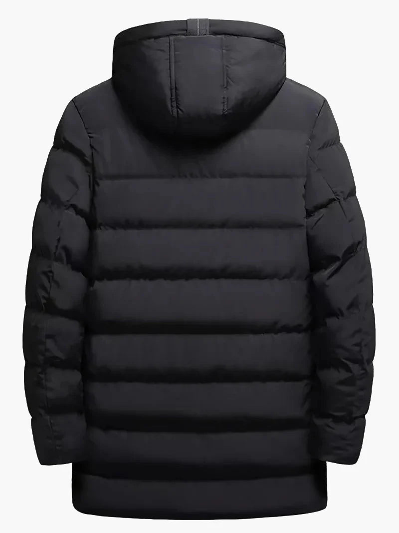 Herren Winter Steppmantel Lang Parka mit Kapuze – Casual Stil für Alltag & Outdoor