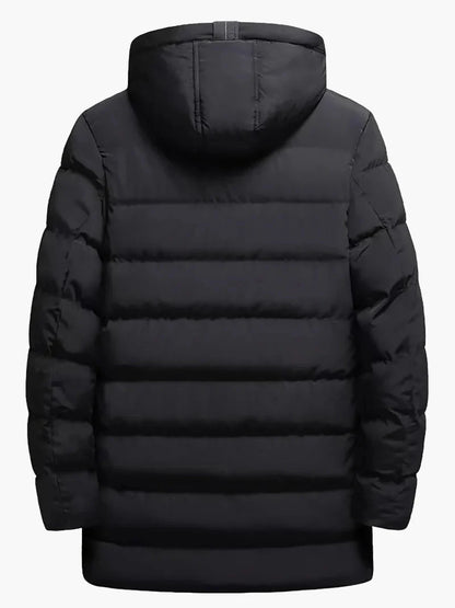Herren Winter Steppmantel Lang Parka mit Kapuze – Casual Stil für Alltag & Outdoor
