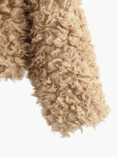 Dam teddyjacka i vintage-look – Moderiktig kort jacka för höst och vinter