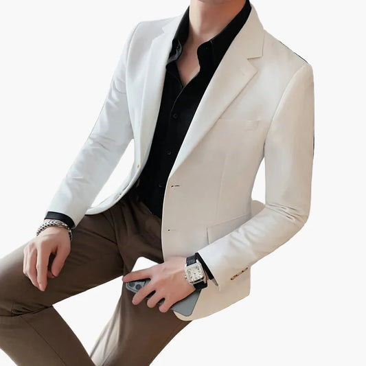 Herr Blazer Modern Business Slim Fit – Stilren kostym för kontor & event