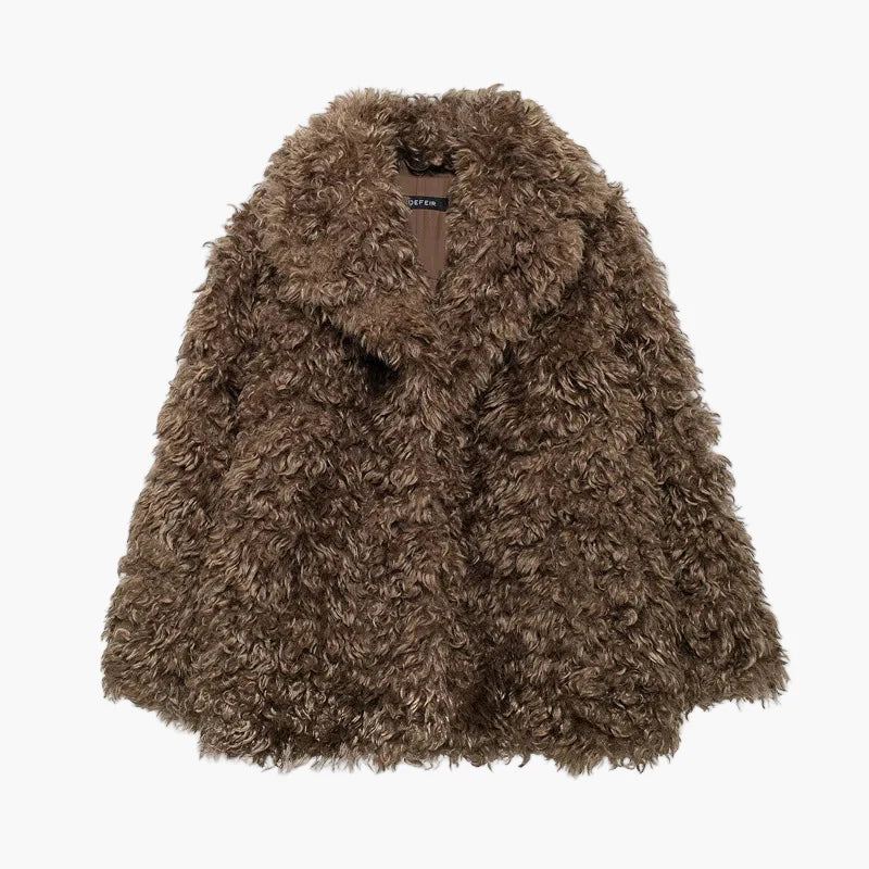 Dam Trendig Oversize-pälsjacka för stilfulla vinterlooks