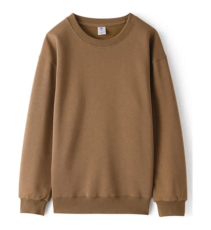 Felpa unisex basic a maniche lunghe, girocollo