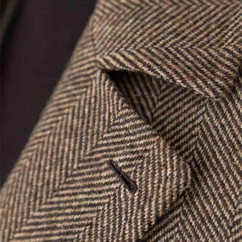 Herren Klassischer Doppelreihiger Blazer im Vintage-Stil – Eleganter Mantel für Business und Freizeit