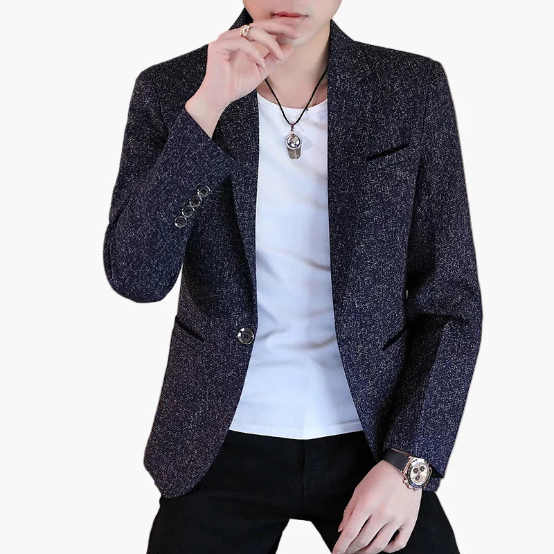 Heren blazer slim fit geruit modern business vrijetijdsjas