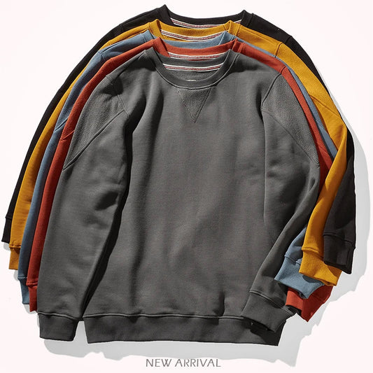 Sudadera unisex de manga larga, cuello redondo y mezcla de algodón