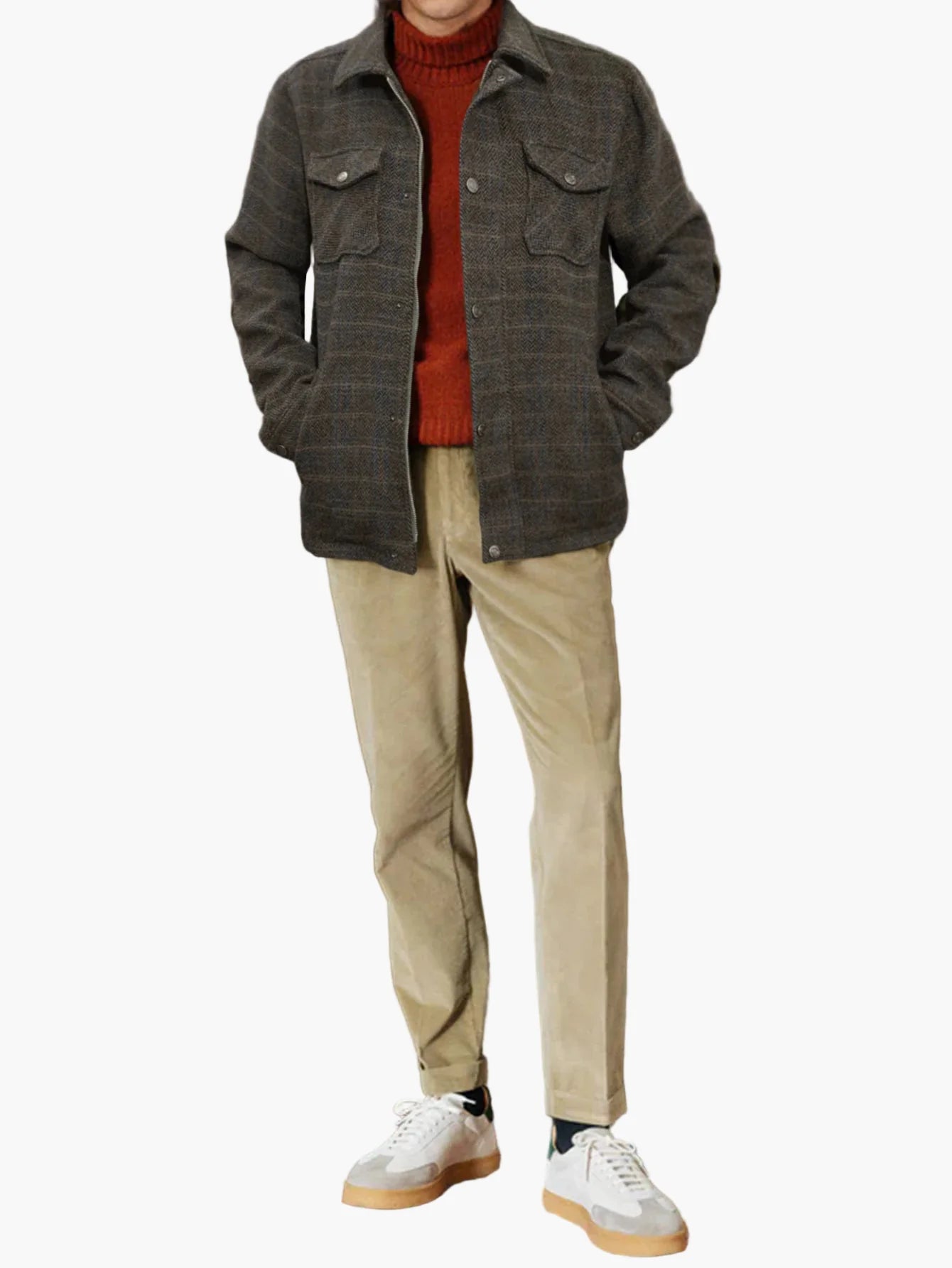 Chemise-veste décontractée à carreaux classique pour homme – Veste de transition élégante pour le quotidien et les loisirs