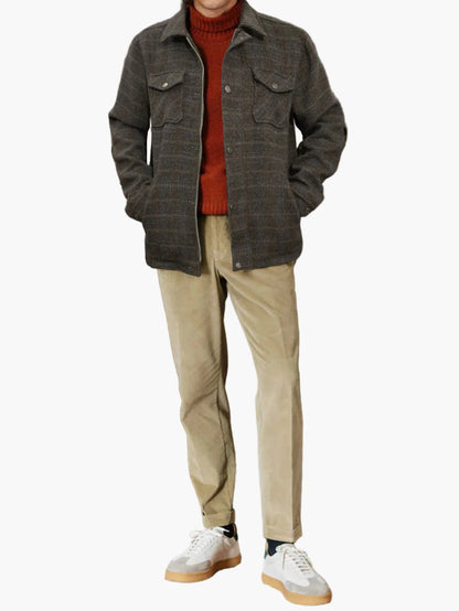 Chemise-veste décontractée à carreaux classique pour homme – Veste de transition élégante pour le quotidien et les loisirs