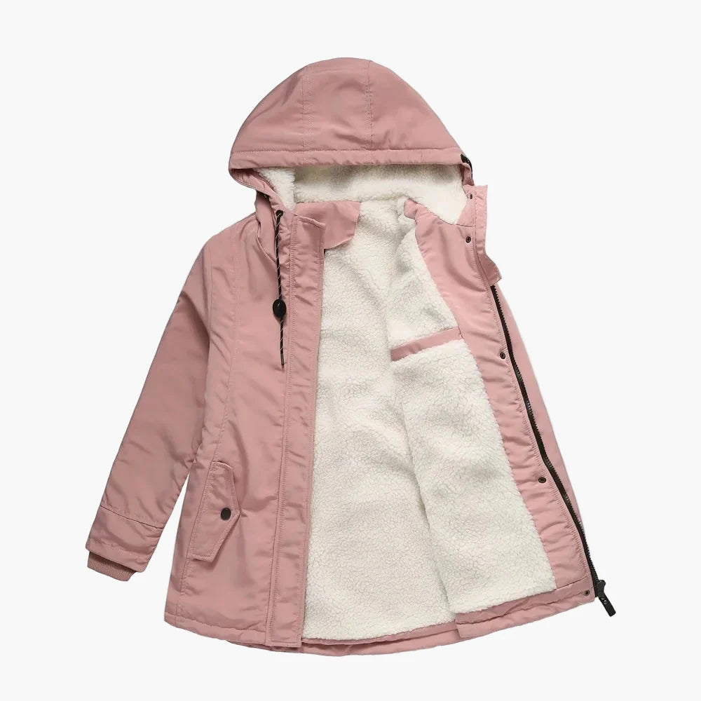 Veste d'hiver pour femme avec capuche – Parka cintrée pour le quotidien et l'extérieur