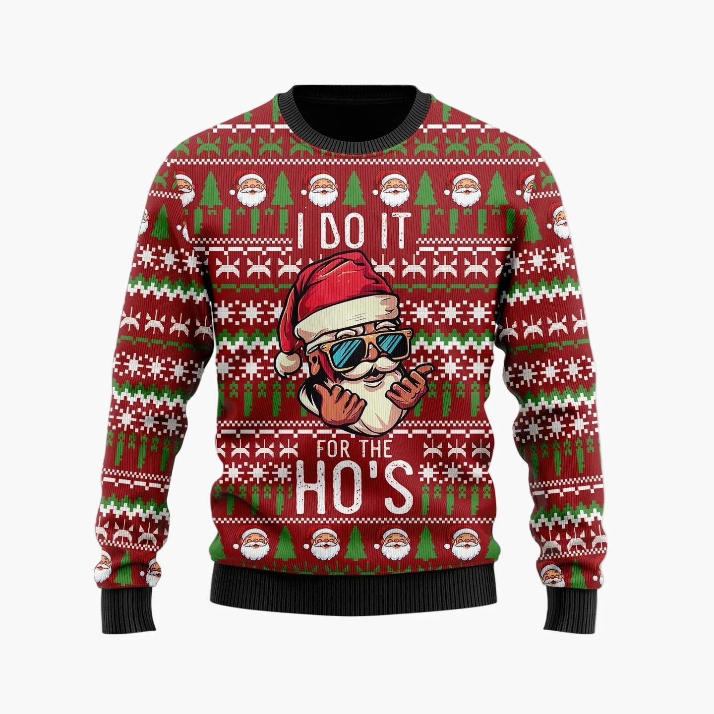 Herren Ugly Christmas Sweater mit witzigem Santa Claus Motiv – Lustiger Weihnachtspullover für Festtage & Partys