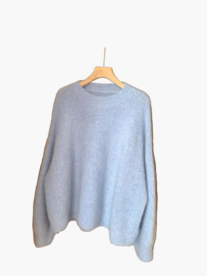 Dame sweater løs oversize stil til efterår og vinter, moderigtig basis sweater